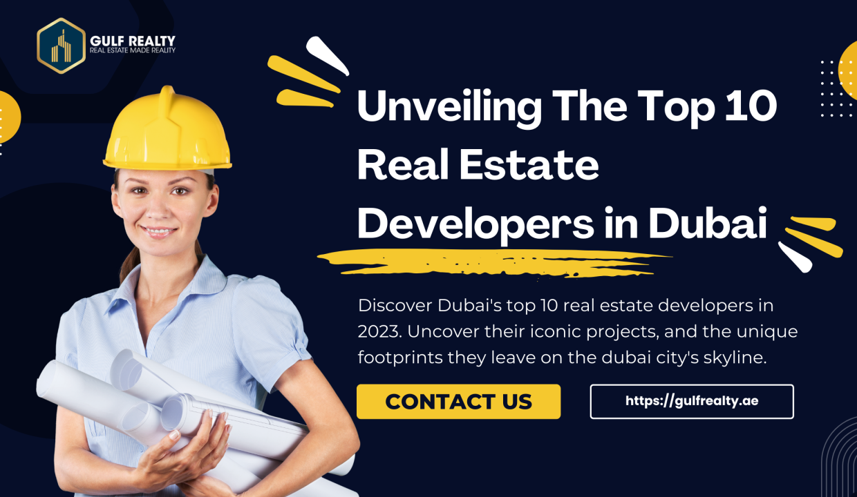 blog banner of Unveiling The Top 10 Real Estate Developers in Dubai in this picture a civil engineer is standing with holding construction map in her hands